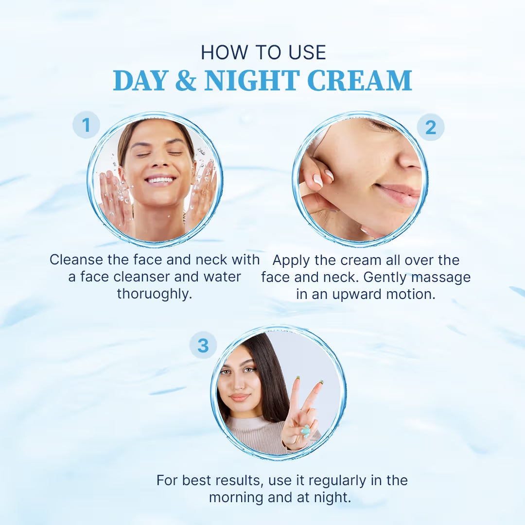 Hydra Glow Skincare Day & Night Hydrating Skin Brightening Cream (50g)