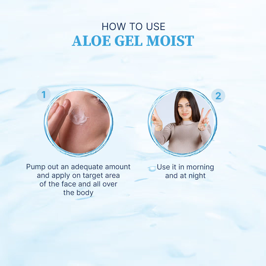 Hydra Glow Skincare Aloe Gel Moist Hydrating and Nourishing Moisturizer (100ml)