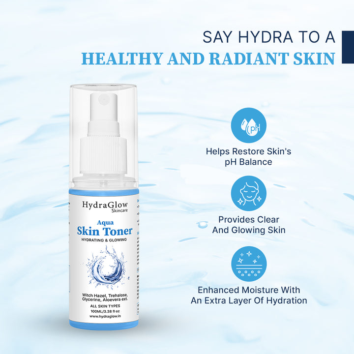 Hydra Glow Skincare Aqua Skin Toner Hydrating and Refreshing (100ml)