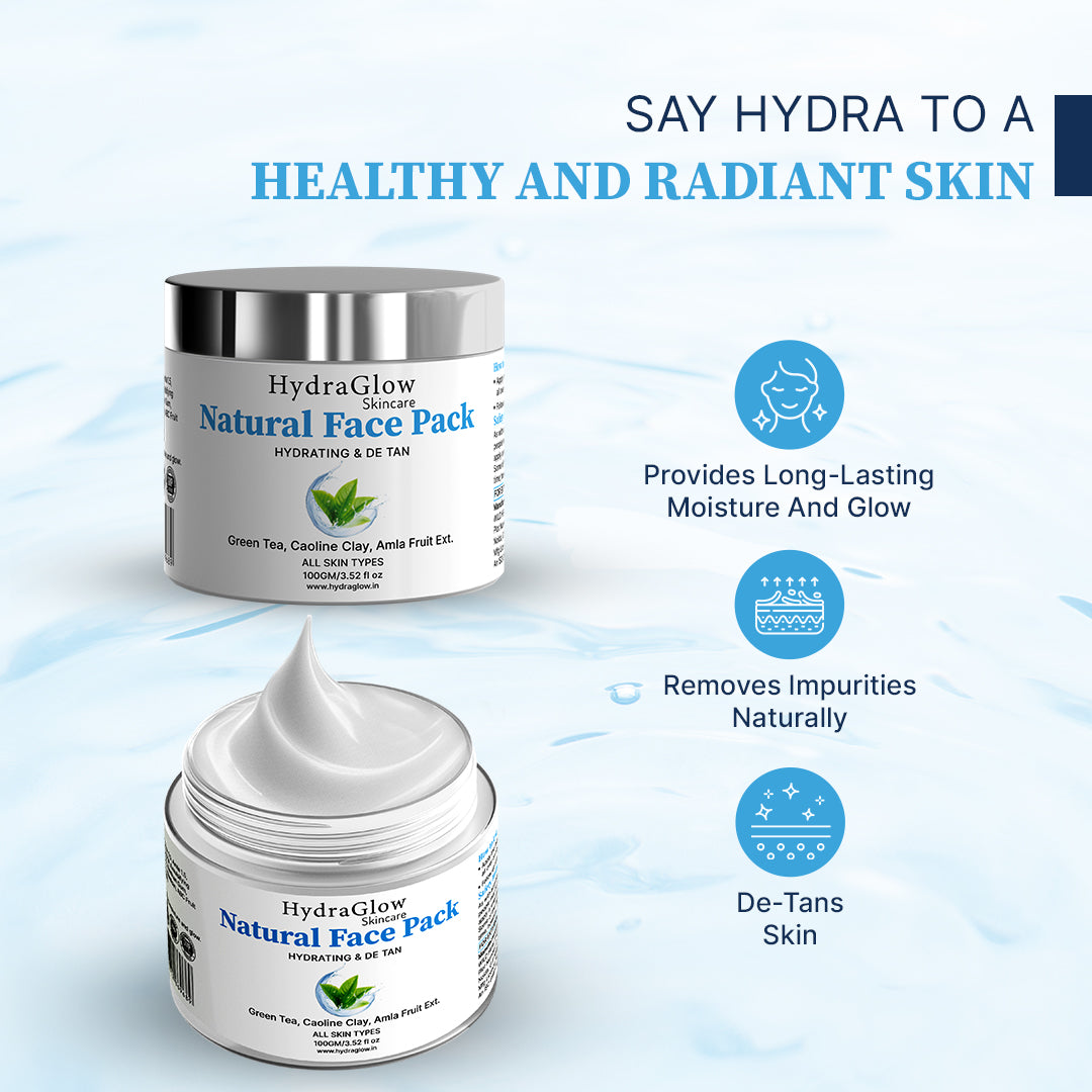 Hydra Glow Skincare Natural Face Pack Hydrating and Detan (50g)