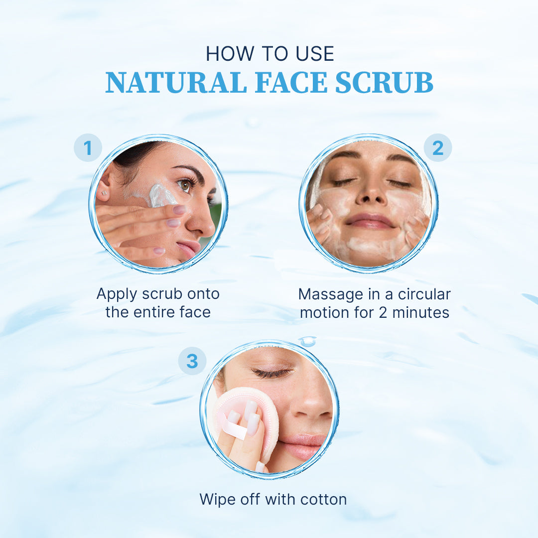 Hydra Glow Skincare Natural Face Scrub Skin Polisher (60ml)