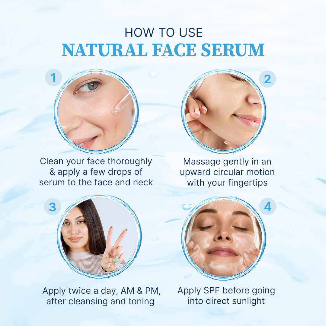 Hydra Glow Skincare Natural Face Serum Hydrating & Brightening (30ml)